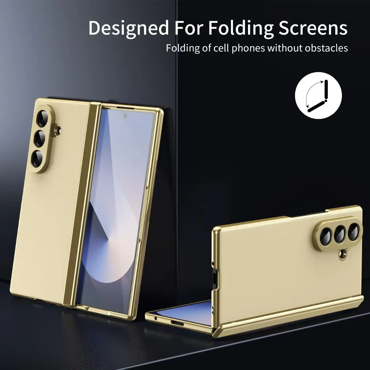 PREMIUM QUALITY SAMSUNG ZFOLD MATE FINISH CASES WITH FRONT GLASS AND SIDE HINGES